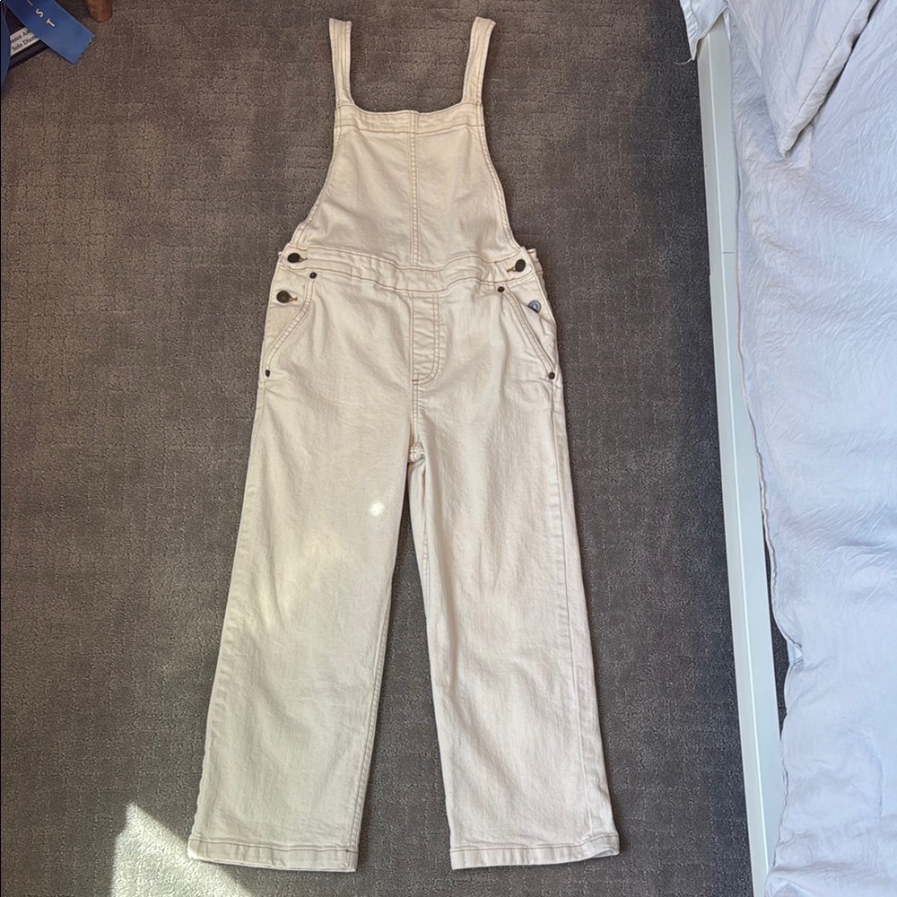 Kids Cream Bodysuit Overalls